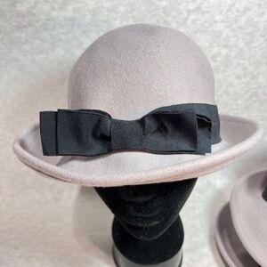 Disney Parks Wool Kettle Rim Hat with Black Ribbon Women's Adult - Color : Mauve